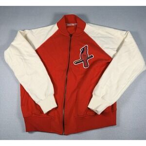 Vintage St Louis Cardinals Sweater Jacket Size LARGE Moonlight Graham